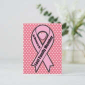 Brustkrebs Postkarte (Stehend Vorderseite)