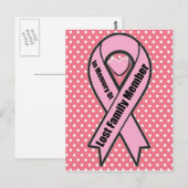 Brustkrebs Postkarte (Vorne/Hinten)