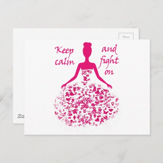 Brustkrebs Postkarte (Vorne/Hinten)