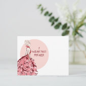 Brustkrebs Postkarte (Stehend Vorderseite)