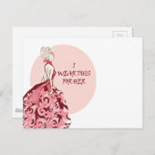 Brustkrebs Postkarte (Vorne/Hinten)