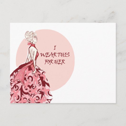 Brustkrebs Postkarte (Vorderseite)