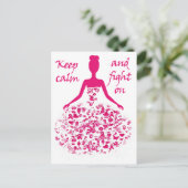 Brustkrebs Postkarte (Stehend Vorderseite)