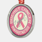 Brustkrebs-Prämienornament Ornament Aus Metall (Links)