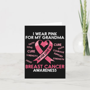 Brustkrebs Ribbon Rosa Oma Bewusstsein Frauen Karte