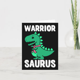 Brustkrebs rosa Aufklärungsband T-rex Krieger Karte