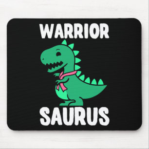 Brustkrebs rosa Aufklärungsband T-rex Krieger Mousepad