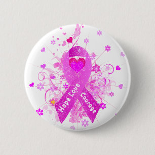Brustkrebs Rosa Band Button
