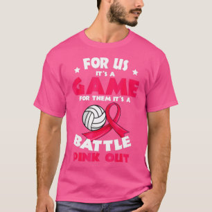 Brustkrebs Rosa Band Volleyball-Bewusstseins-Kosme T-Shirt