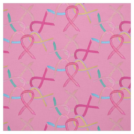Brustkrebs rosa Bewusstsein Ribbons Fabric Custom Stoff (Muster)