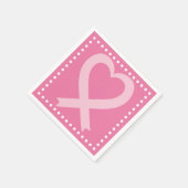 Brustkrebs rosa Herzkrebsereignis Serviette (Ecke)