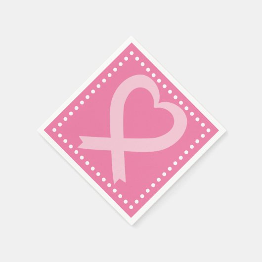 Brustkrebs rosa Herzkrebsereignis Serviette (Ecke)