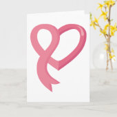 Brustkrebs rosa Herzschleimhaut Karte (Gelbe Blume)