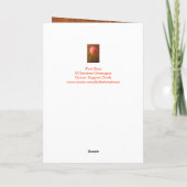 Brustkrebs Rosa Rose Karte (Rückseite)