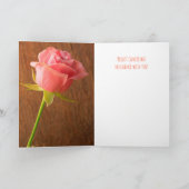 Brustkrebs Rosa Rose Karte (Innenseite)