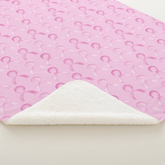 Brustkrebs, rosa Schleife, Unterstützung, Geschenk Sherpadecke (3/4)
