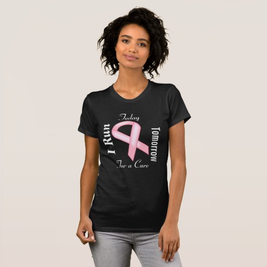 Brustkrebs - rosa Schleimhaut T-Shirt (Vorne ganz)