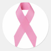 Brustkrebs Runder Aufkleber (Vorderseite)