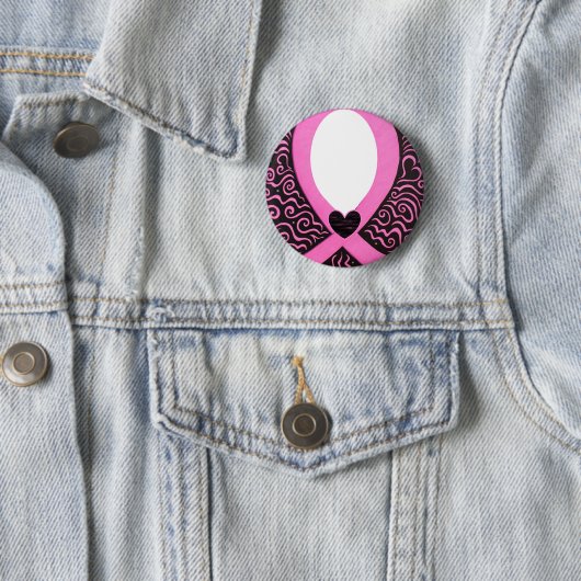 Brustkrebs Schleifen-Feld addieren Bild/Text Button (Beispiel)