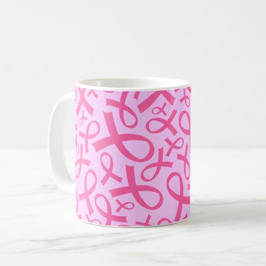 Brustkrebs Schleifen-Geschenk-Tasse Kaffeetasse (Vorderseite Links)