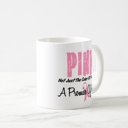 Brustkrebs Schleifen-Symbol der Hoffnung Kaffeetasse (VorderseiteRechts)