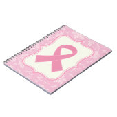 Brustkrebs Schleifensegen Geschenk Notizblock (Linke Seite)