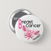 Brustkrebs SCHMETTERLING 3,1 Button (Vorne & Hinten)