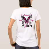 Brustkrebs-Schmetterling 7 T-Shirt (Rückseite)