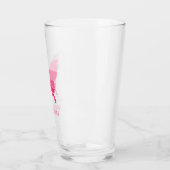 Brustkrebs - Schmetterling - Rosa Schleife Glas (Links)