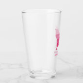 Brustkrebs - Schmetterling - Rosa Schleife Glas (Rechts)