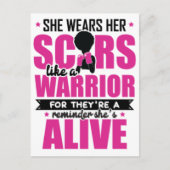 Brustkrebs Schwarze Frau Kriegerin Melanin Überleb Postkarte (Vorderseite)