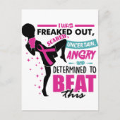 Brustkrebs Schwarze Frau Kriegerin Melanin Überleb Postkarte (Vorderseite)