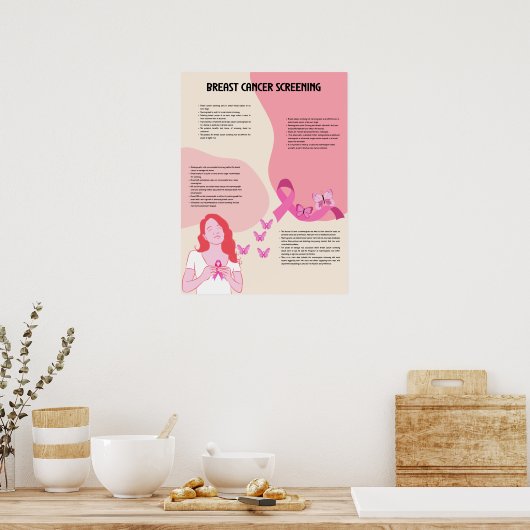 Brustkrebs-Screening medizinisches Poster (Küche)