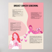 Brustkrebs-Screening medizinisches Poster (Vorne)
