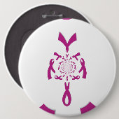 Brustkrebs-Sensibilisierungsband Button (Vorne & Hinten)