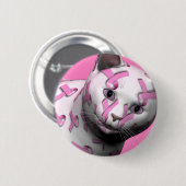 Brustkrebs-Sensibilisierungskat Button (Vorne & Hinten)