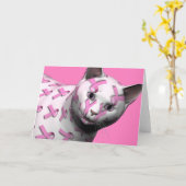 Brustkrebs-Sensibilisierungskat Karte (Gelbe Blume)