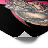 Brustkrebs-Shirt Poster (Ecke)