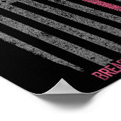 Brustkrebs-Shirts Amerikanische Flagge Brustkrebs Poster (Ecke)