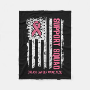 Brustkrebs-Shirts unterstützen Brustkrebs im Quadr Fleecedecke
