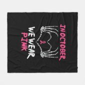 Brustkrebs Skelett Handherz Wir tragen Frauen Fleecedecke (Vorderseite (Horizontal))