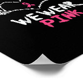 Brustkrebs Skelett Handherz Wir tragen Frauen Poster (Ecke)