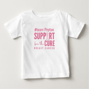 Brustkrebs-spezifische Unterstützung Heilung Baby T-shirt