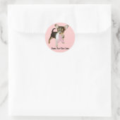 Brustkrebs-Sticker Runder Aufkleber (Tasche)