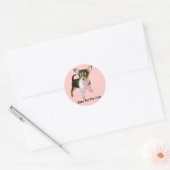 Brustkrebs-Sticker Runder Aufkleber (Umschlag)