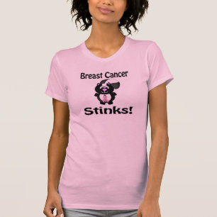 Brustkrebs Stinkt Skunk-Bewusstseins-Design T-Shirt
