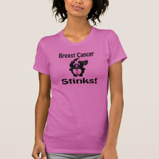 Brustkrebs Stinkt Skunk-Bewusstseins-Design T-Shirt