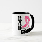 Brustkrebs-Strahlentherapie-KRASSER Absolvent Tasse (VorderseiteRechts)