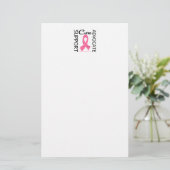 Brustkrebs-Stützanwalt-Heilung Briefpapier (Stehend Vorderseite)