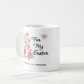 Brustkrebs-Stützschwester Kaffeetasse (Vorderseite Links)